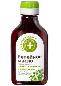 Домашний доктор Масло репейное против перхоти (чайное дерево, розмарин) 100 мл