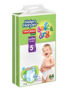 Подгузники-трусики детские Хелен Харпер Soft and Dry Junior 12-18кг 64шт