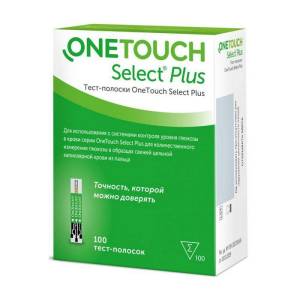 Тест-полоски к глюкометру OneTouch Select Plus N100