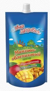 Нектар Мангово-Облепиховый с пектином на сахаре Мир здоровья 200мл