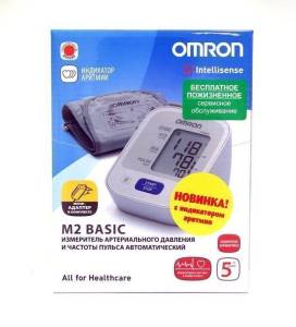 Тонометр Omron M2 Basic автомат с адаптером