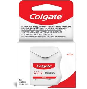 Зубная нить Colgate Optic White 25м