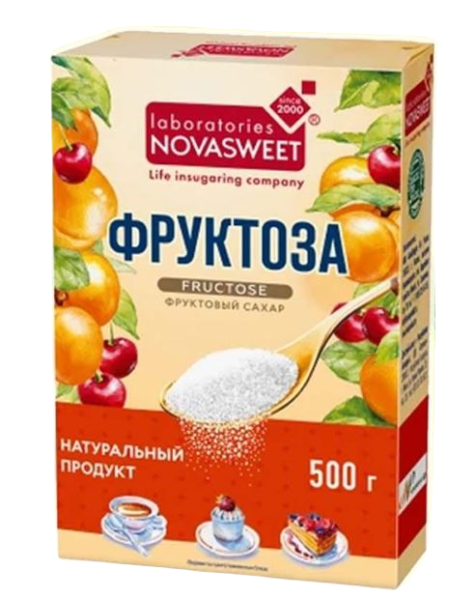 Фруктоза Novasweet 500 г в коробке порошок фотография